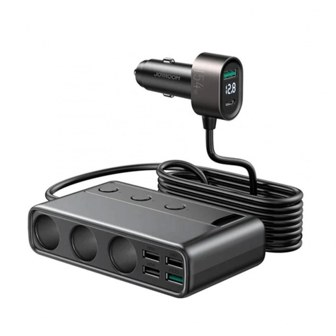 Încărcător auto multi-port Joyroom (negru)