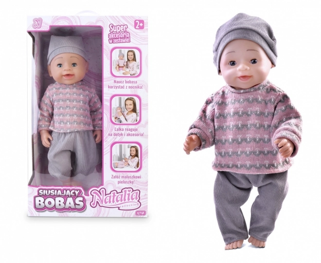 Păpușă interactivă bebeluș Natalia 43 cm