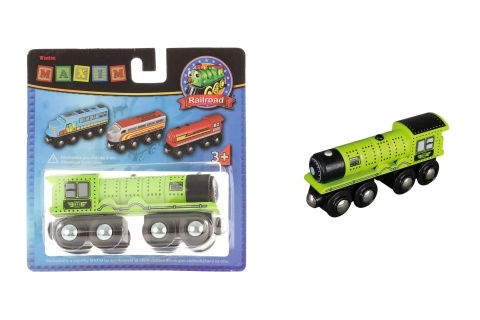 Locomotivă cu aburi verde Maxim