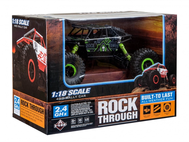 Mașină cu telecomandă RC Rock Crawler HB 2.4GHz 1:18 albastru – Verde