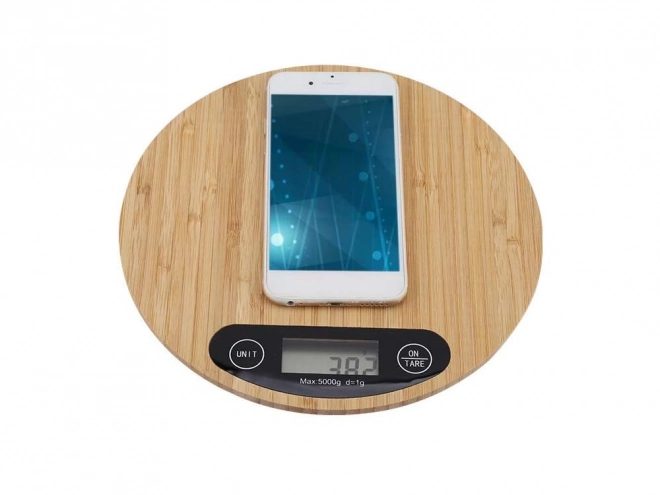 Cântar digital de bucătărie din bambus până la 5 kg