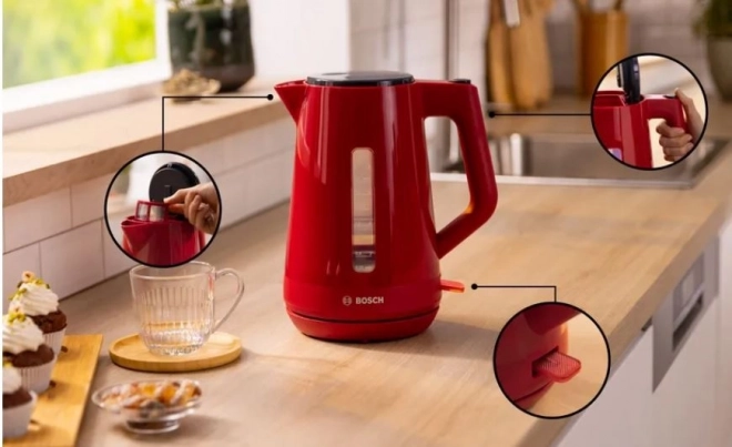 Fierbător electric MyMoment 1,7l Roșu