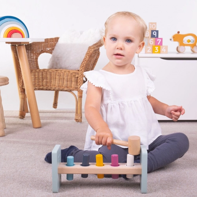Zatlouca cu ciocan din lemn reciclabil Bigjigs Toys