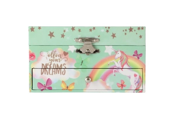 Cutie muzicală pentru bijuterii cu model unicorn