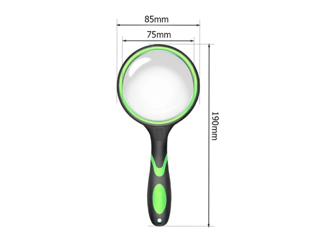 Imagine clară datorită lentilei din sticlă de 75 mm