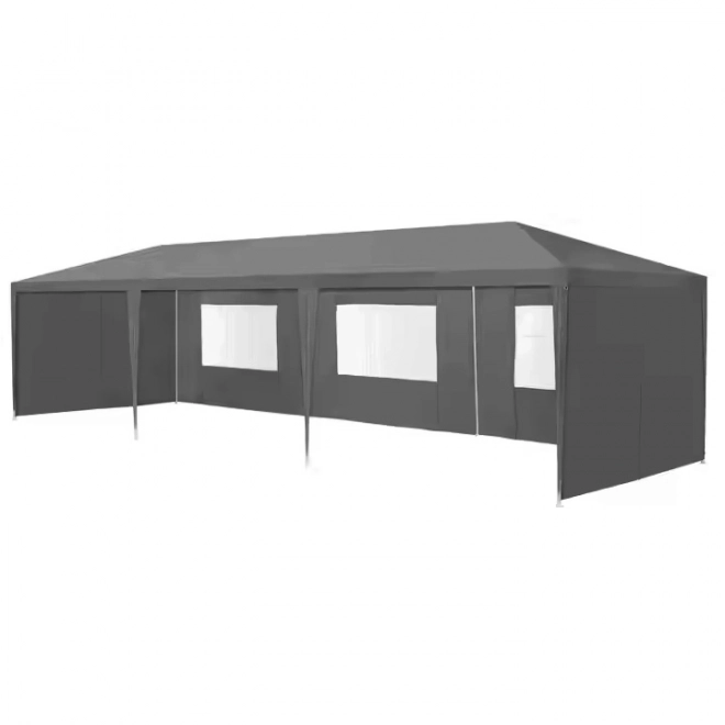 Pavilion de grădină MultiGarden gri 3x9 m cu 8 pereți