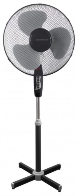 Ventilator pe suport Hurricane negru-gri