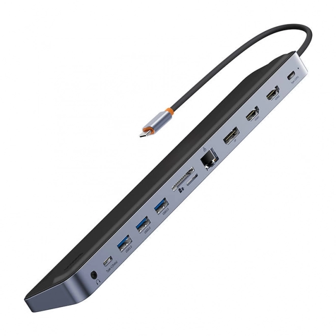 Hub 12 în 1 Baseus EliteJoy Gen2 USB-C HDMI, USB 3.0, PD, DisplayPort, SD/TF, RJ45, 3.5mm