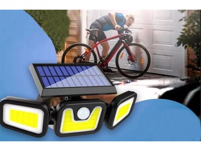 Lampa solară stradală cu 103 LED-uri COB și senzor de mișcare