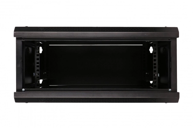 Dulap suspendat rack 4U 600x450 negru cu uși de sticlă