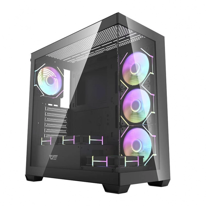 Carcasa computer Darkflash cu ventilatoare ARGB