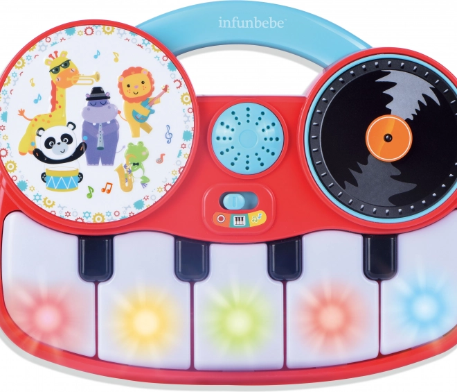 Pian interactiv pentru copii cu efecte luminoase și sonore 22 × 17 cm