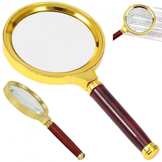 MANIPULARE CLASICĂ LUPA 80mm STICLĂ AURIE ELEGANTĂ