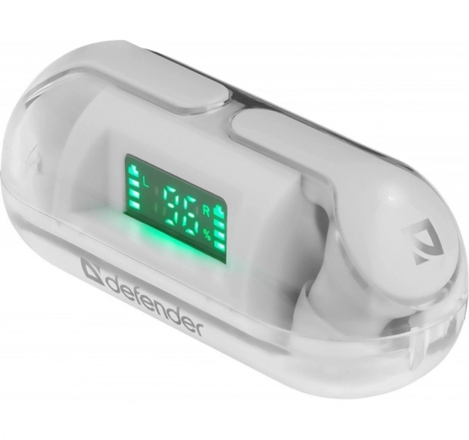 Căști wireless Twins 916 albă cu microfon