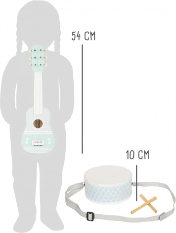 Chitară de 54 cm și tobiță cu curea