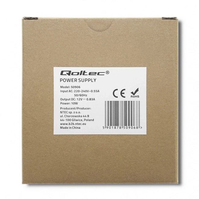 Zasilator din rail 12V 10W slim alb