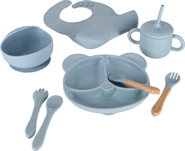 Farfurie și bol cu ventuză pentru mai puțină mizerie