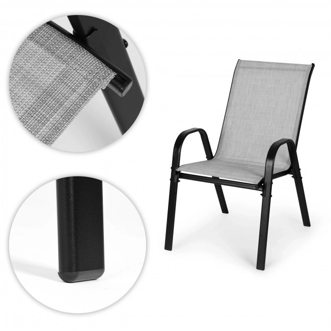 Set de scaune de grădină gri deschis MultiGarden