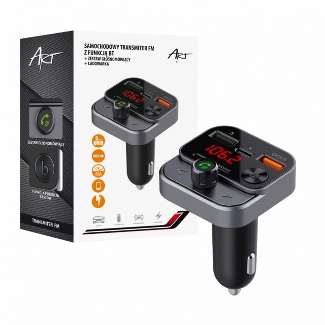 Transmițător Auto FM cu Bluetooth și Încărcător QC3.0
