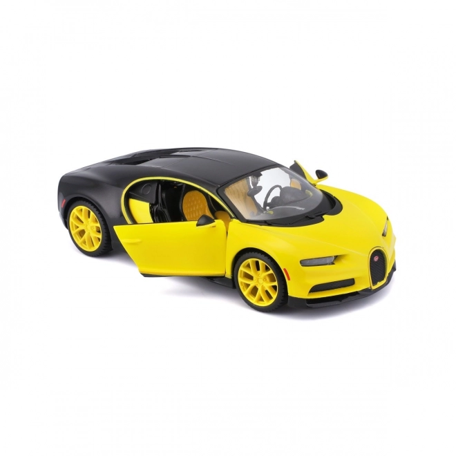 Mașinuță Bugatti Chiron galben-negru 1/24