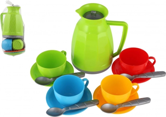 set de ceai din plastic pentru copii, 13 piese în plasă