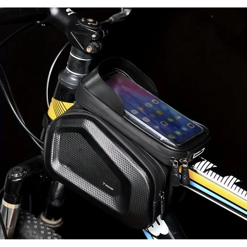 Geantă de bicicletă pentru telefon cu husă impermeabilă și parasolar