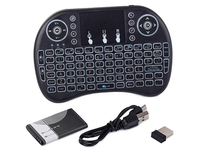 Mini tastatură wireless cu iluminare LED