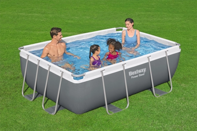 Piscină Power Steel Rack 282x196x84 9x6FT BESTWAY 4v1 + pompă Filtru