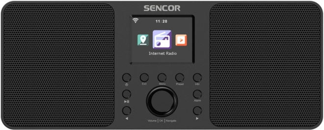 Radio de internet Sencor cu 2x10W putere, WiFi, FM, DAB+, USB și afișaj LCD