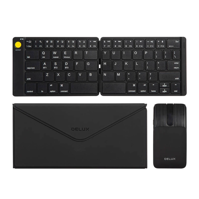 Tastatură pliabilă cu taste silențioase