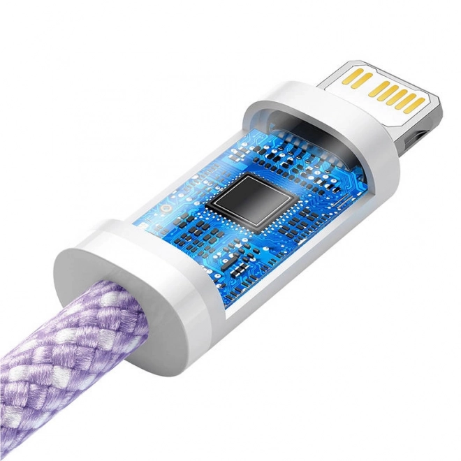 Cablu Baseus Dynamic USB-C la Lightning, 20W, 2m, mov