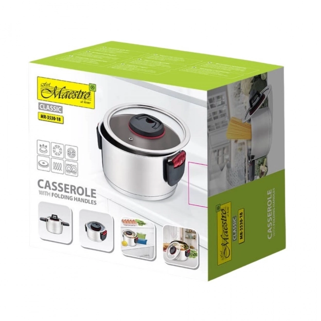 Garnek cu mânere rabatabile 18cm 2.3l