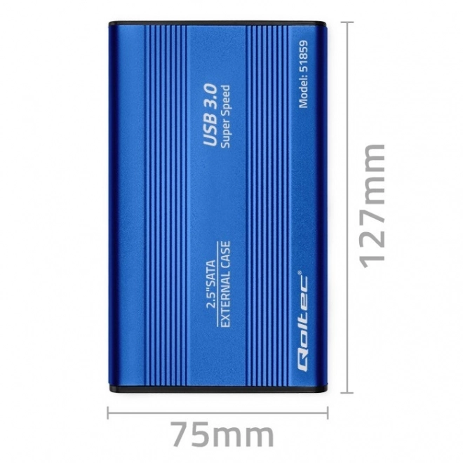 Carcasă externă pentru HDD/SSD 2.5" SATA3 USB 3.0 Albastru