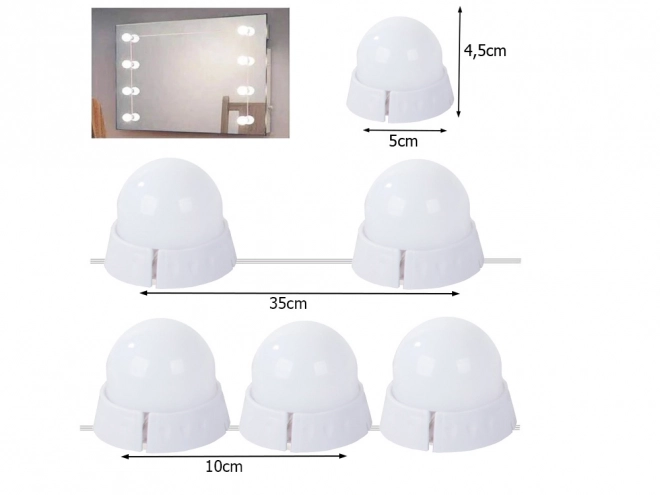 Lampă LED pentru oglindă machiaj set 10 bucăți