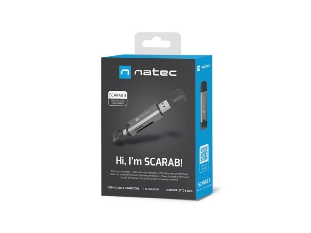 Cititor carduri Natec Scarab 3 USB A/C