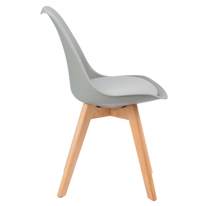 Scaune, set de scaune pentru living și sufragerie cu pernă, gri deschis ModernHome