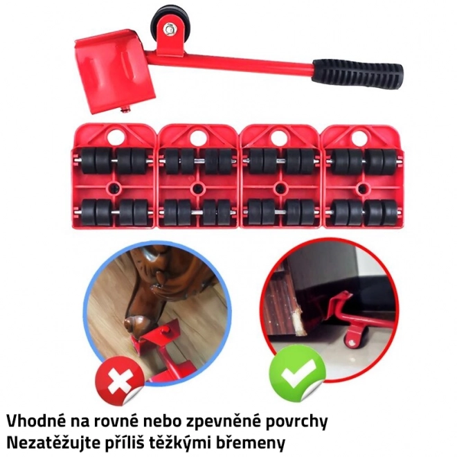 Set pentru mutarea mobilierului – Roșu