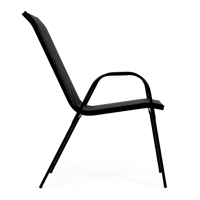 Set de scaune de grădină pentru terasă sau balcon, negre