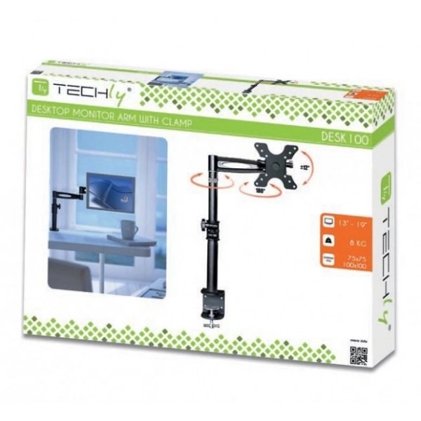 Uchwyt birou reglabil pentru monitor LED 13-19 inch negru
