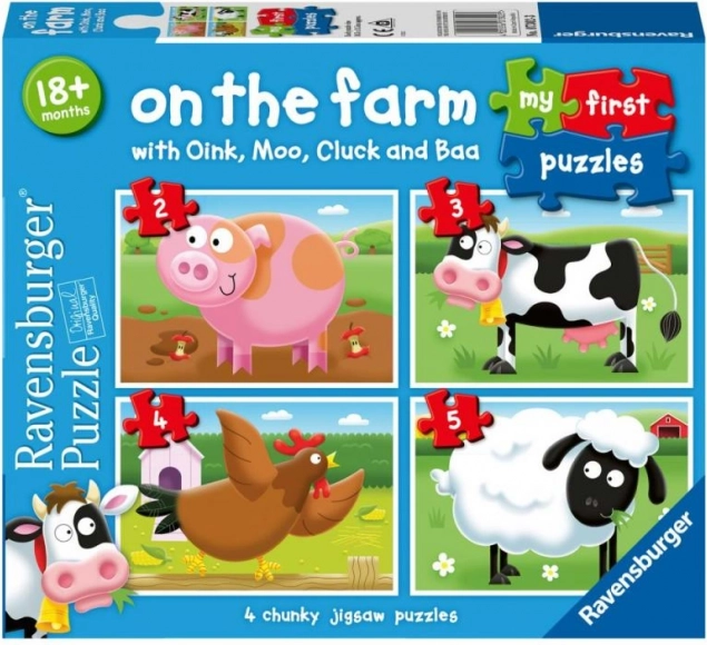 Primul meu puzzle: La fermă 4în1