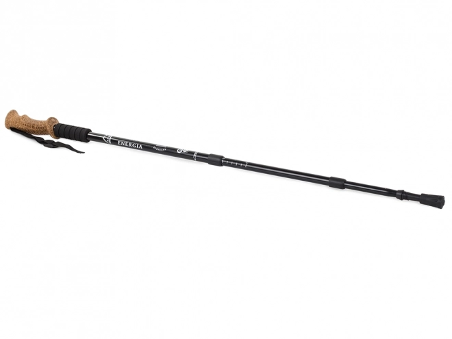 Baston nordic walking cu mâner din plută – Negre