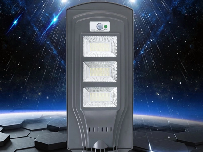 Lampa stradală solară LED cu telecomandă și senzori