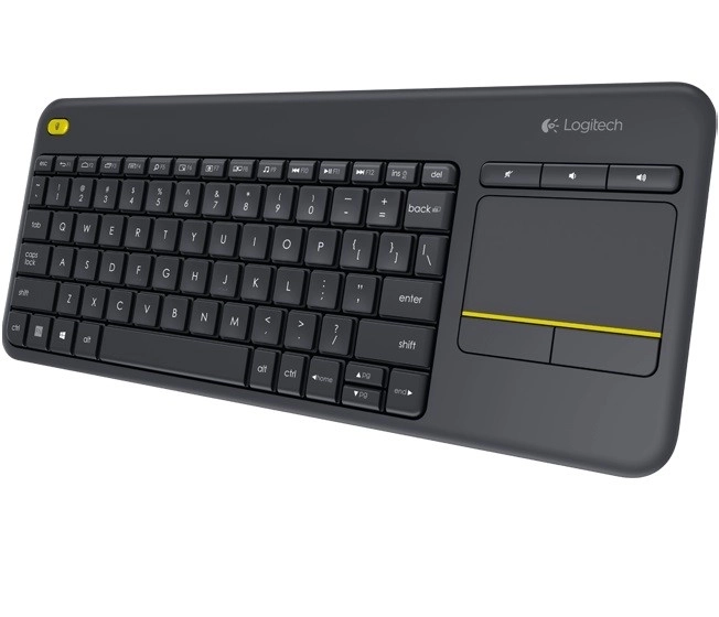 Tastatură Wireless cu Touch K400 Plus Neagră