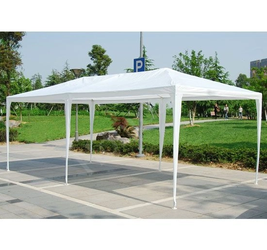 Pavilion Grădină 3x6 m cu 6 Pereți Alb MultiGarden