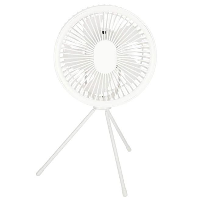 Ventilator de birou fără fir alb