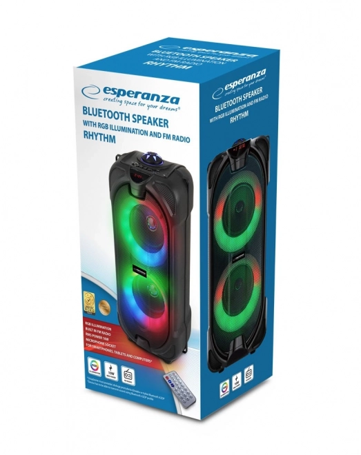Difuzor Bluetooth Esperanza Rythm cu iluminare RGB LED