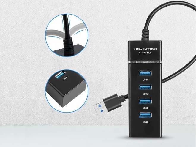 Hub USB 3.0 cu 4 porturi