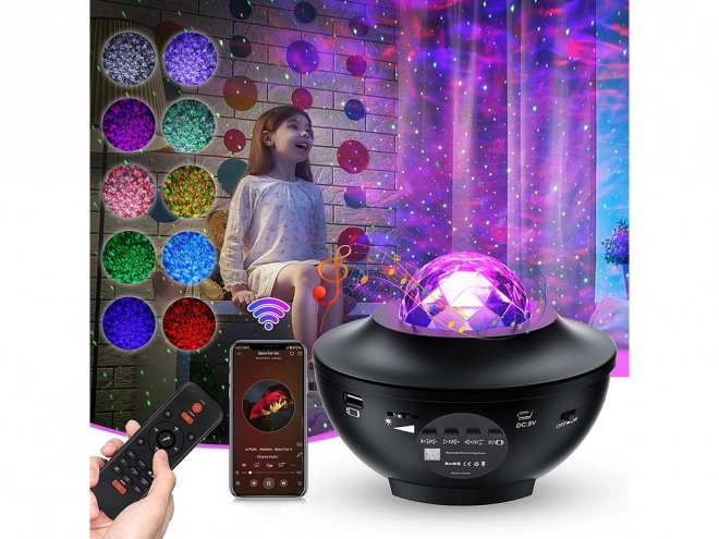 Proiector stele lampă de noapte LED RGB cu telecomandă