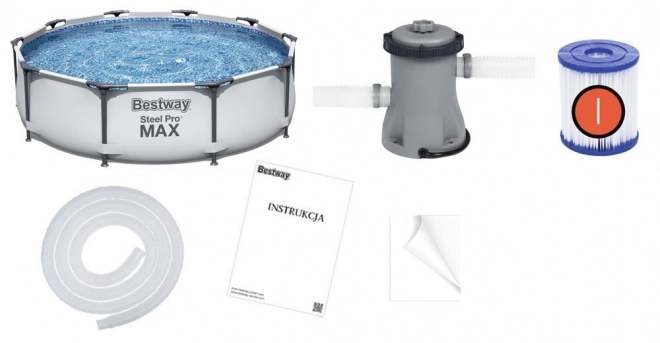 Bestway piscină rotundă cu cadru 305x76 cm
