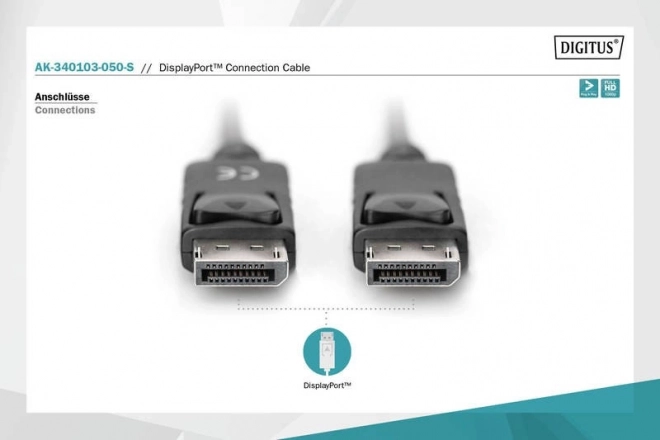 Cablu DisplayPort cu prindere 5m